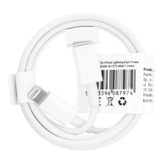 C973 PD18W kábel na koncovku typ C-LIGHTNING 2A 1m IPHONE universal