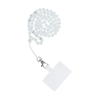 CRYSTAL DIAMOND Prívesok na telefón na krk 120cm biely